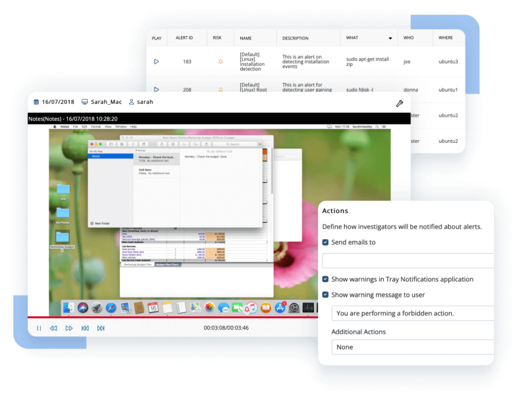 predefined and custom alerts